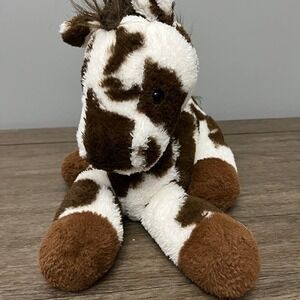 Animal Adventure Plush Horse Brown White Spotted Paint Pony Stuffed Animal 12"